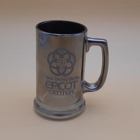 Epcot Mirrored Glass Mug -Vintage - Picture 1 of 11